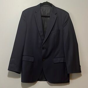 Hugo Boss | Guabello Super 120 virgin wool navy blue suit jacket mens 48R?